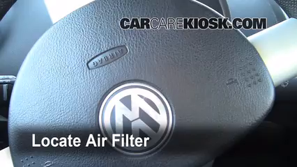 2008 Volkswagen Beetle S 2.5L 5 Cyl. Hatchback Air Filter (Cabin) Check